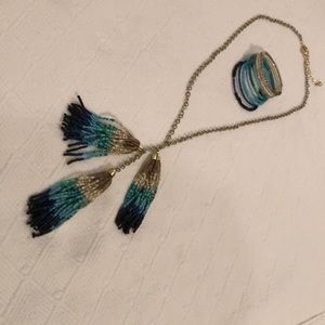 😍😍 Beaded tassel necklace and Coil Bracelet 😍😍